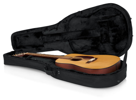 Gator Rigid EPS Polyfoam Lightweight Case for 12-String Dreadnought Guitars - Rugged Hard Cases