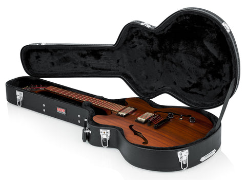 Gator Hard-Shell Wood Case for Semi-Hollow Guitars like Gibson 335 - Rugged Hard Cases