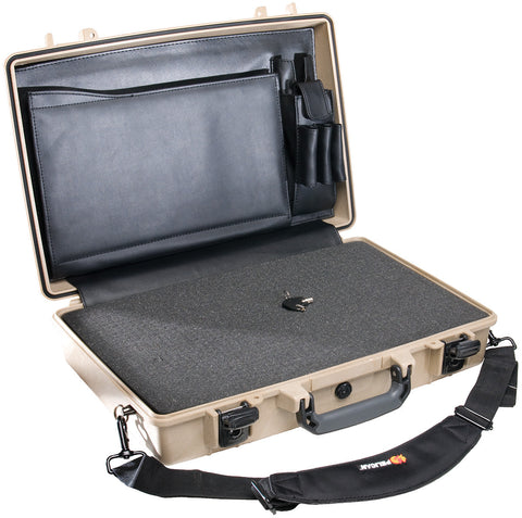 US Military Surplus Pelican 1490 Protector Laptop Case – Black, Waterproof, Rigid Plastic, W/ Key Lock