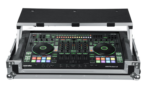 Road Case for Roland DJ-808 Controller with Sliding Laptop Platform