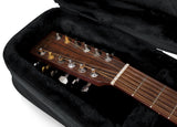 Gator Rigid EPS Polyfoam Lightweight Case for 12-String Dreadnought Guitars - Rugged Hard Cases